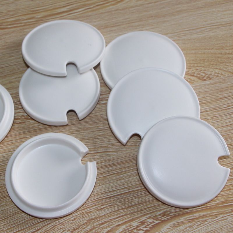 2021 Ceramic Cup Lid 12oz White Cup Cover Eco Friendly Mug Cap 8.2cm