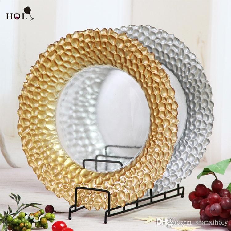 Wholesale Weddings Braid Gold Glass Charger Plate Glass Plate Braid ... Wholesale Weddings Braid Gold Glass Charger Plate Glass Plate Braid ...