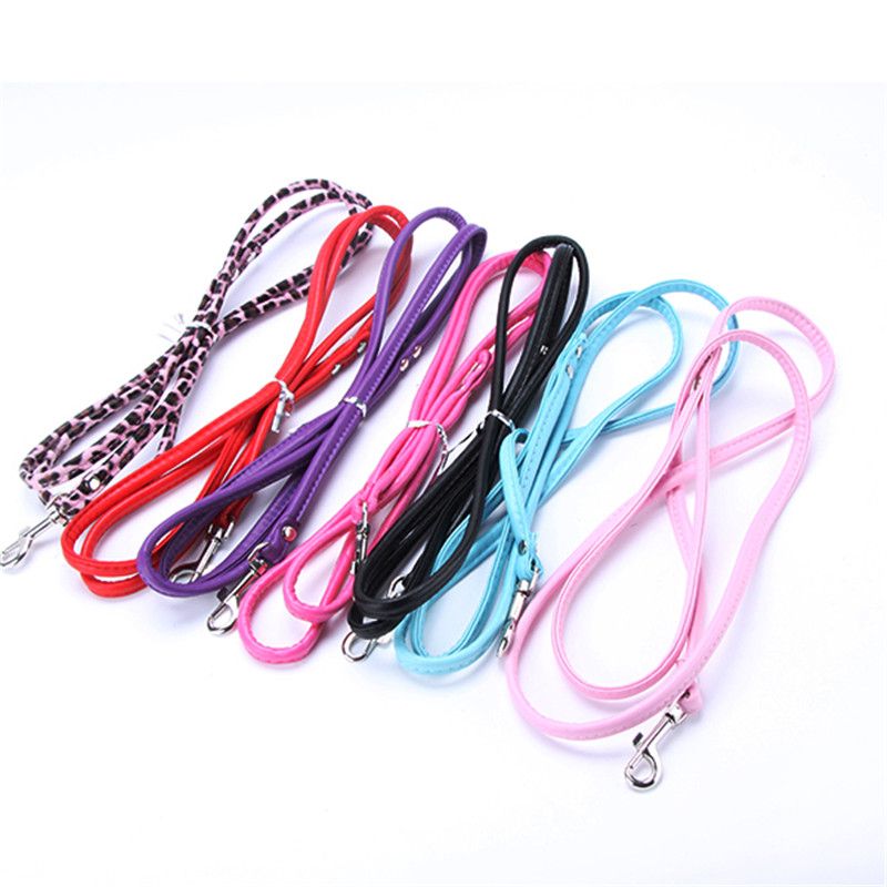 Acheter Pas Cher Chien Chat Chiot Laisse Longue Lisse En Cuir Pu Laisses Solide Couleur Chien Walker Chien Fille Garcon Laisse Laisses 1 Cm Du 2 56 Fr Dhgate