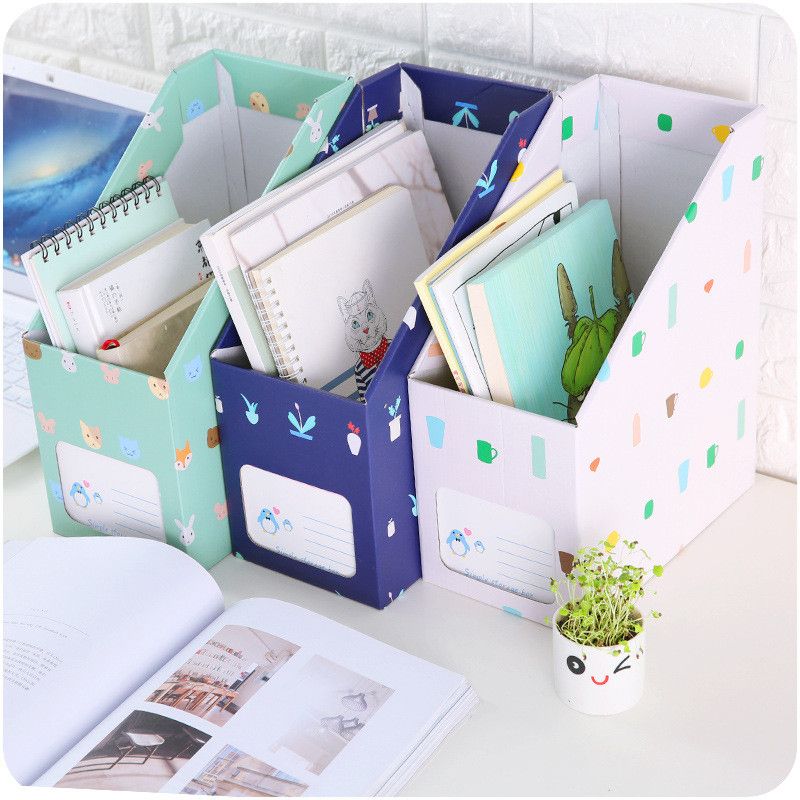Creative Diy Desktop File Holder A4 Paper Organizer Box Office Book Magazine Document Desk Lz0083