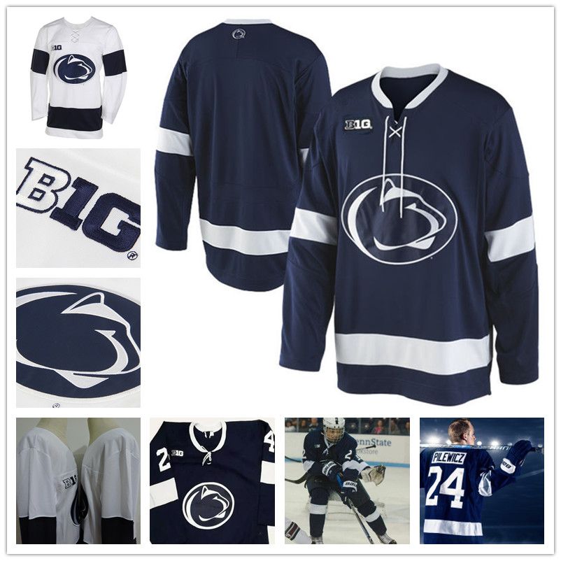 2019 Custom Penn State Nittany Lions College Hockey Jerseys 7 James
