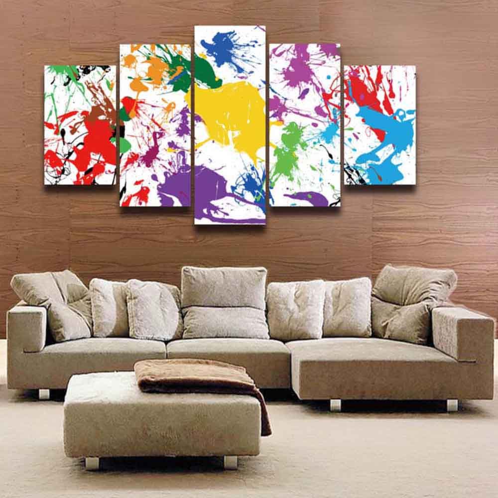Acquista 5 pannelli su tela stampe artistiche astratta pittura ... Stampe artistiche su tela