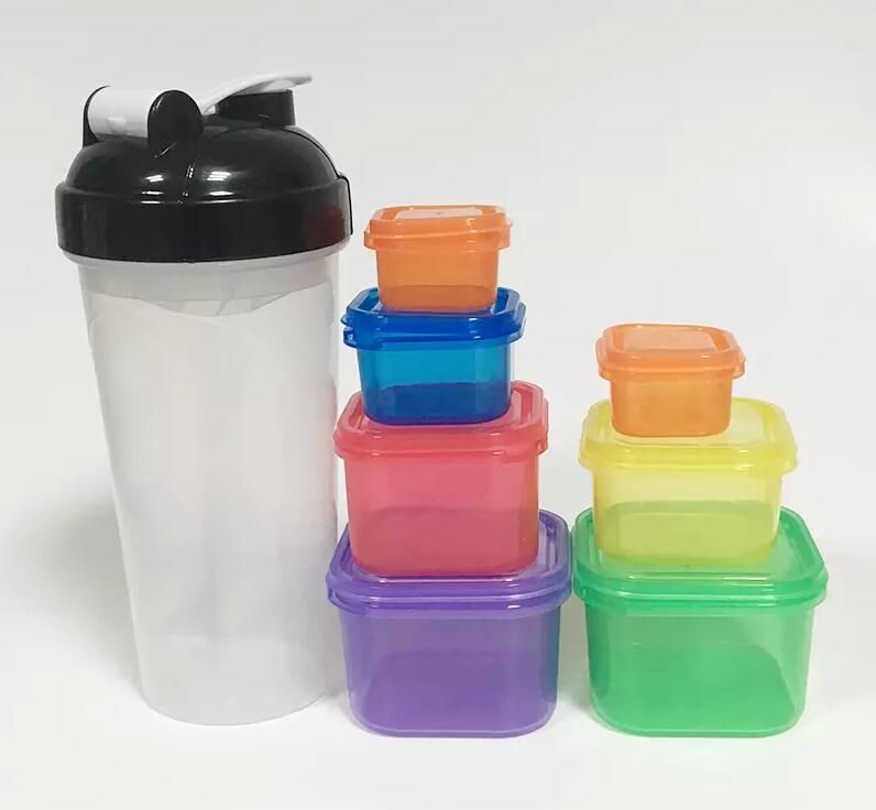 Portion Control Containers 7pcs Preservation Box Kit Easy Way To Lose Weight Using Fitness Workout Food Storage Plastic Container Bpa Free
