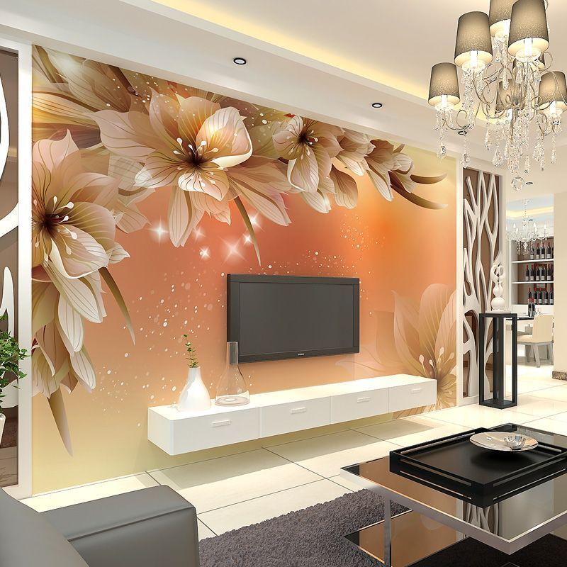 Acquista carta da parati personalizzata di lusso fiori eleganti foto ... Murales parete casa