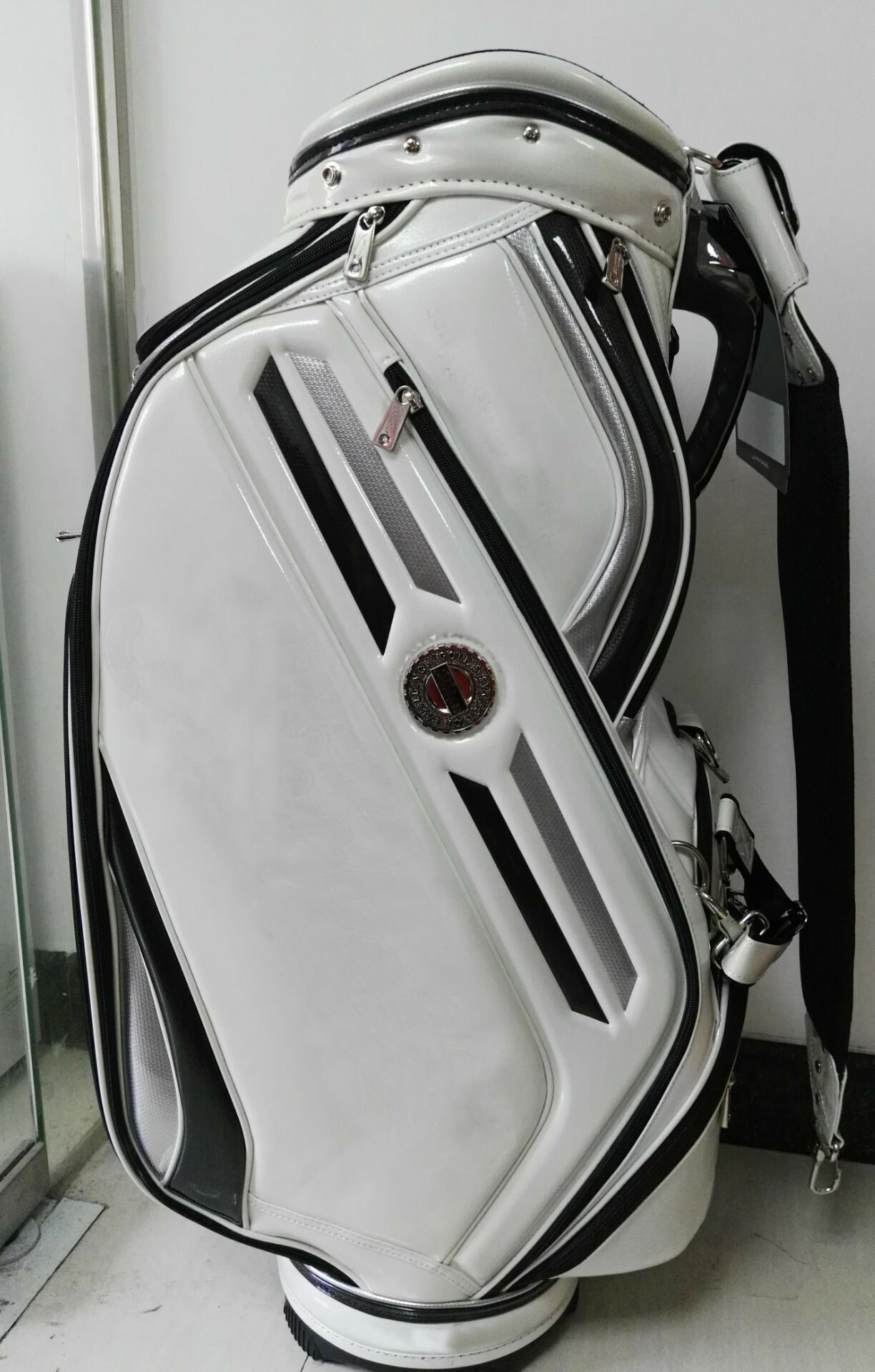 Golf Caddy Bag 2016 New Style Ti 610 PU Golf Bags 9 in White Golf Bag