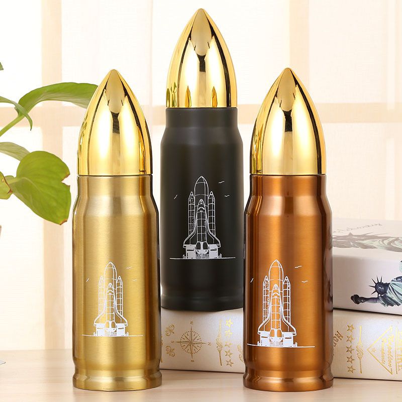 Creative Bullet Shape Stainless Steel Thermos Water Bottle Vacuum