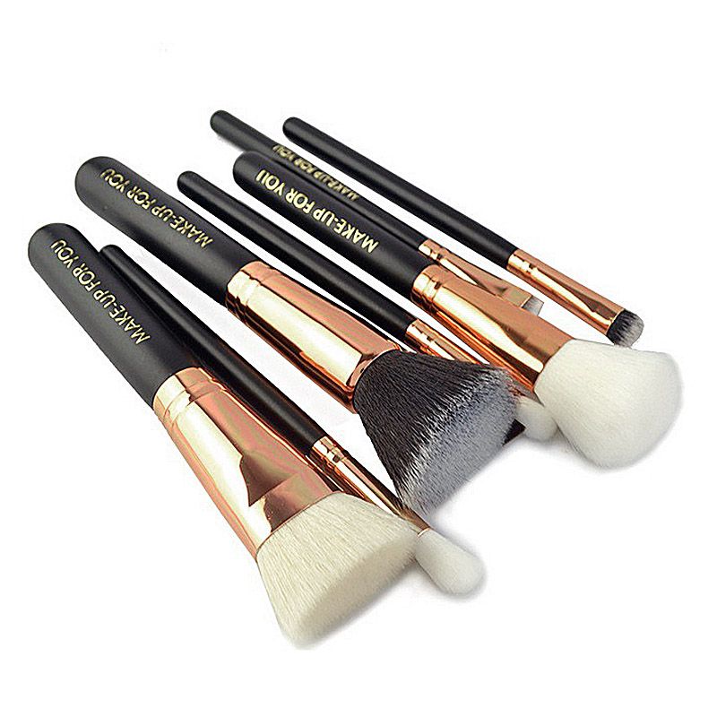 Make Up For You Cosmetic Brushes Set Baking Varnish Wooden Handle With