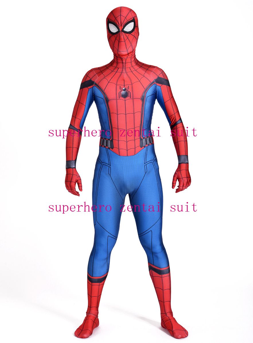 2017 New Spider Man Homecoming Costume Cosplay 3D Printed ...