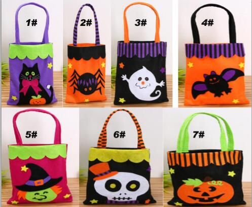 PHIEZC Borsa di zucca di Halloween 2 sacchetti di zucca 3 Braccialetti clap,Caramelle Borsa per Zucca Halloween Braccialetto applauso di Halloween 