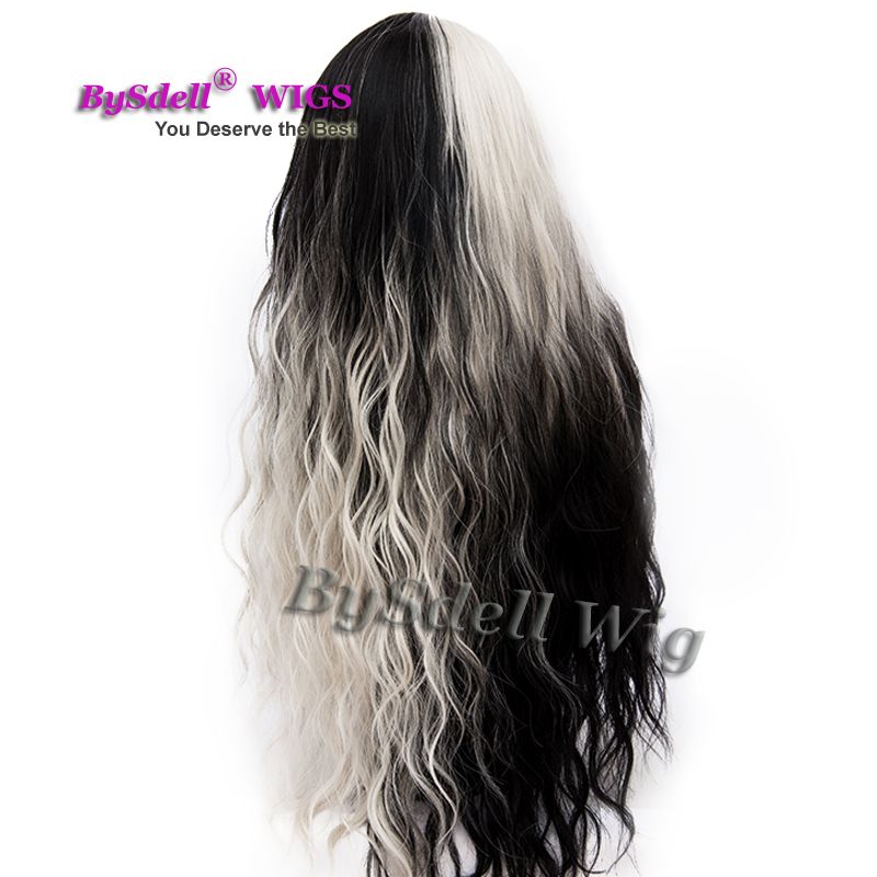 New Arrival Premium Sexy Black Ombre White Color Hair Wig