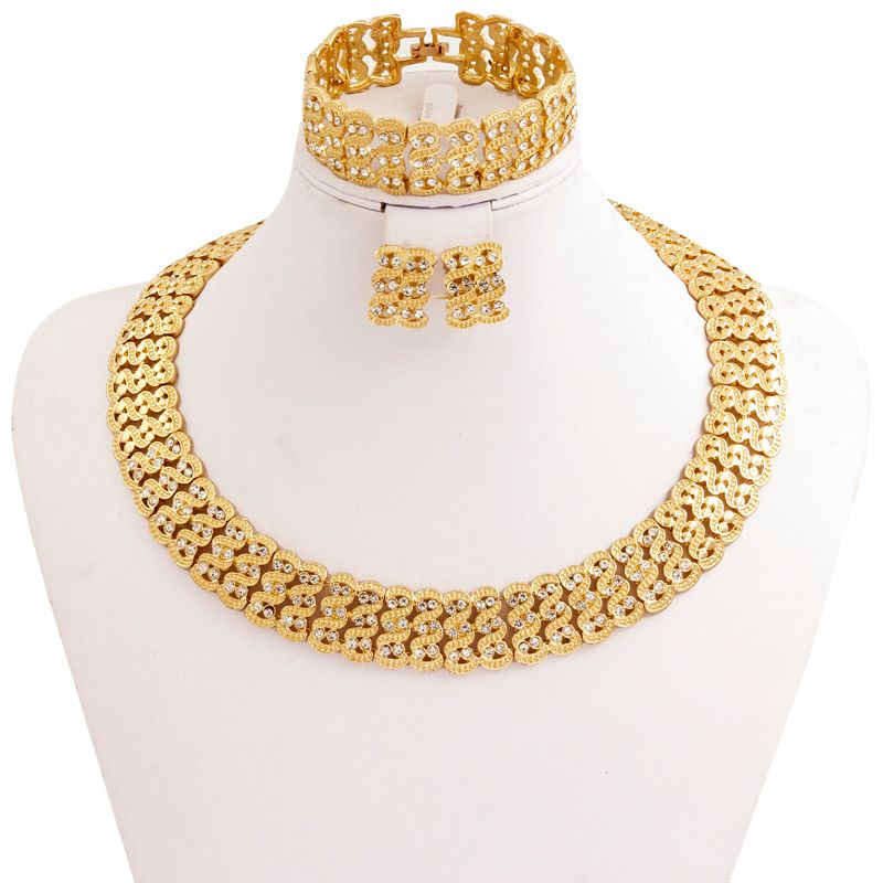 2018 2017 Indian Jewelry Dubai Gold Jewelry Ms. Fashion Necklace Boutique 24k Gold Clothing ...