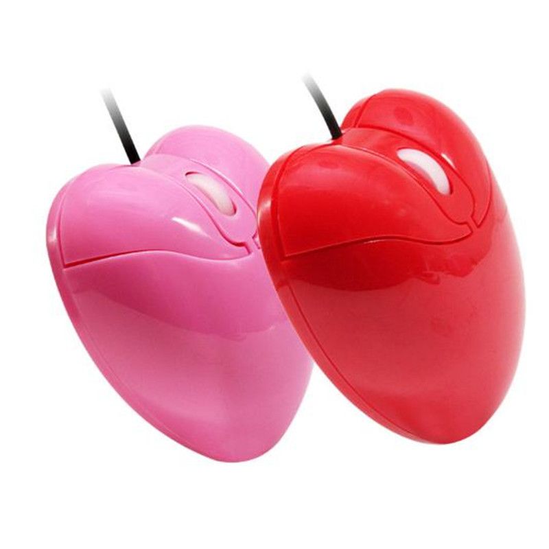 2021 Novelty Strawberry Shape Computer Mouse USB Optical Mouse Sweet