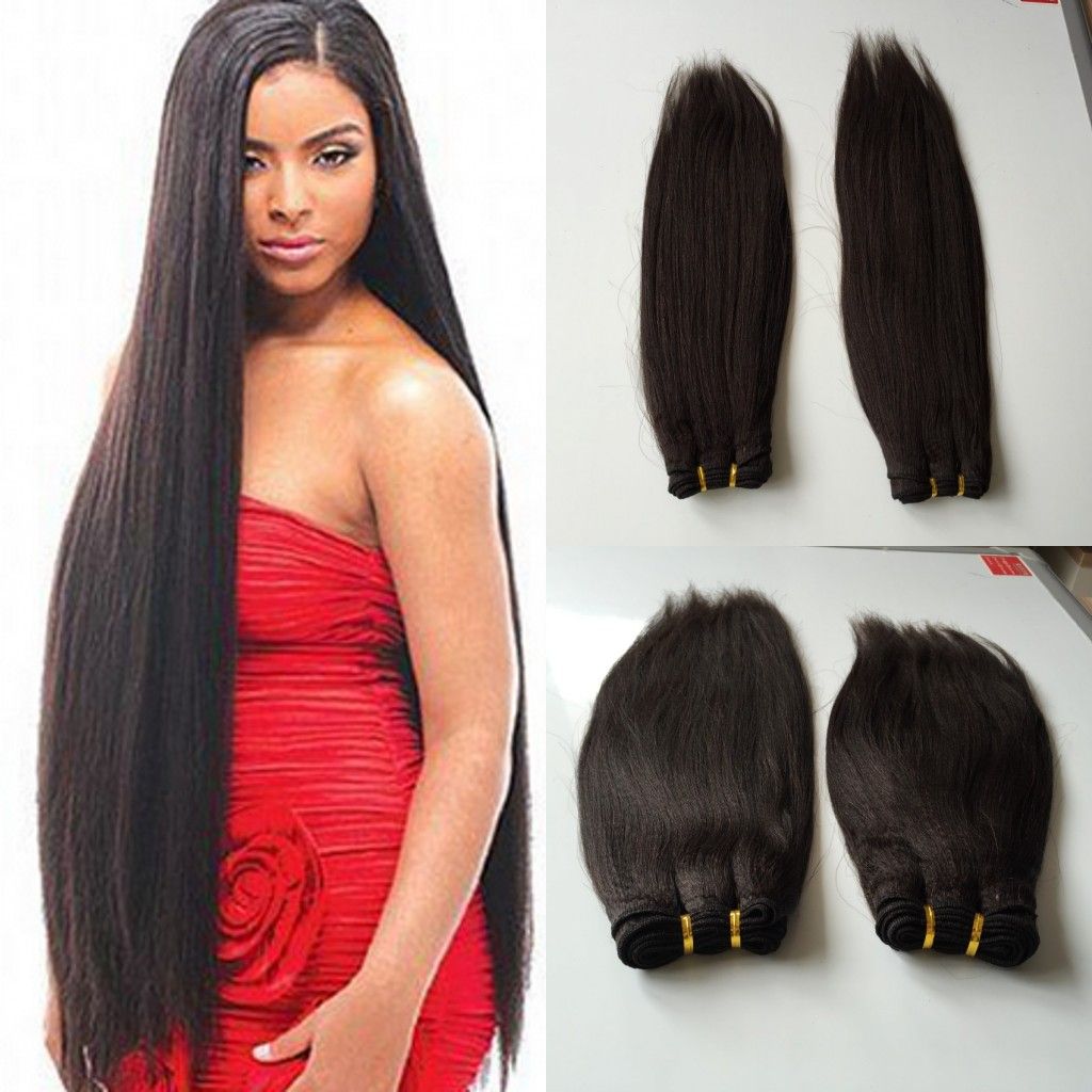 Brazilian Hair Brazilian Human Italian Light Yaki Straight Hair