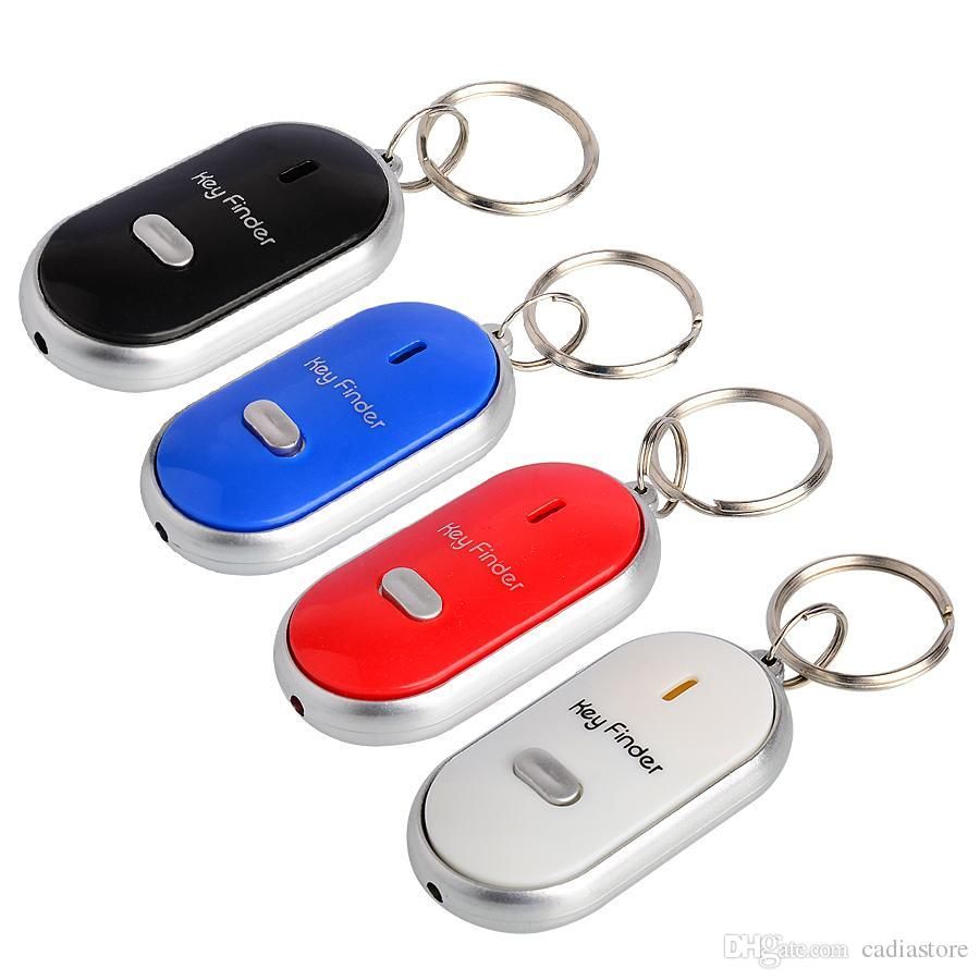 2019 Whistle Sound Control LED Key Finder Locator Find Lost Keys Chain