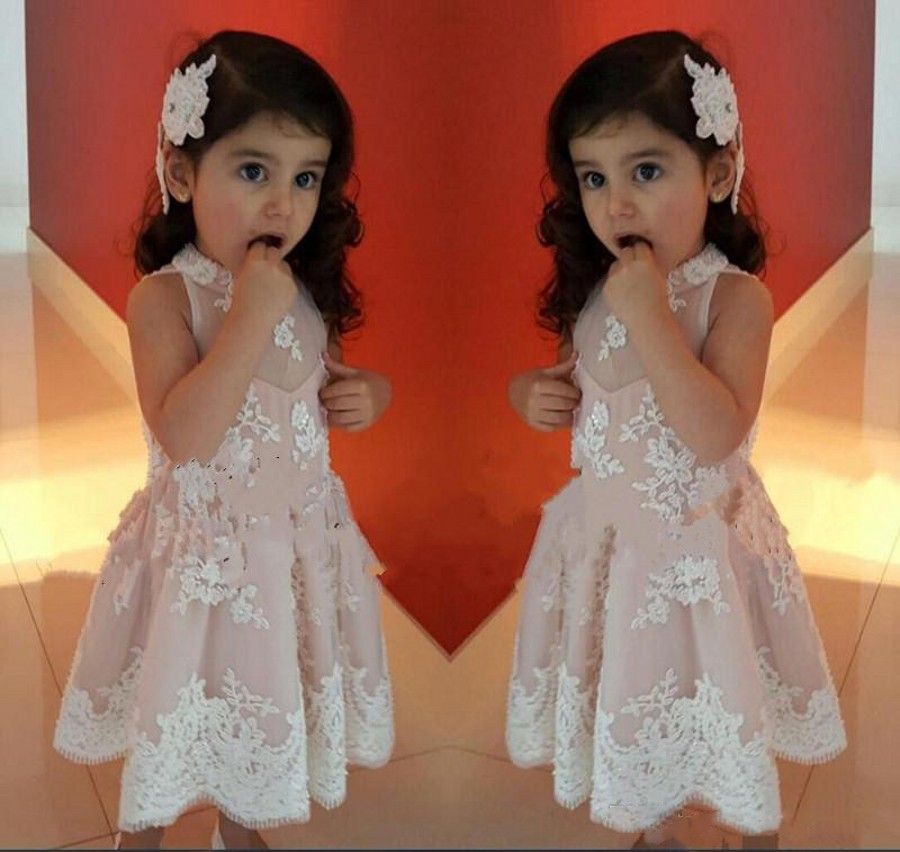 matching baby and toddler flower girl dresses