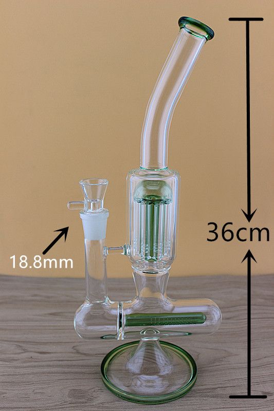 2019 2016New Sturdy Glass Water Pipes With Diffused Inline Slitted Perc
