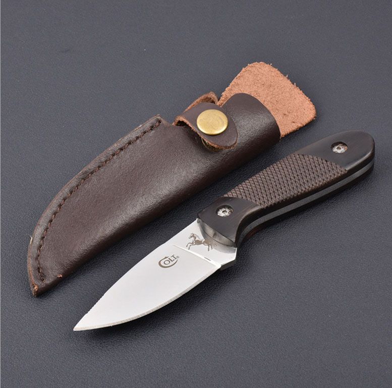 2016 New COLT Small Hunting Knife 8Cr17 58HRC Blade Outdoor Camping Hiking Survival Straight