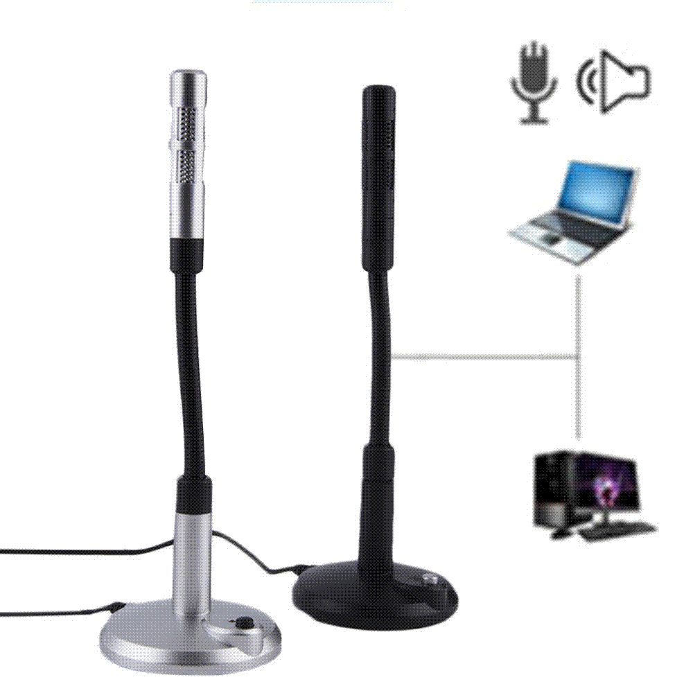 New USB Desktop Microphone MIC For PC Laptop Chatting 360 Degree