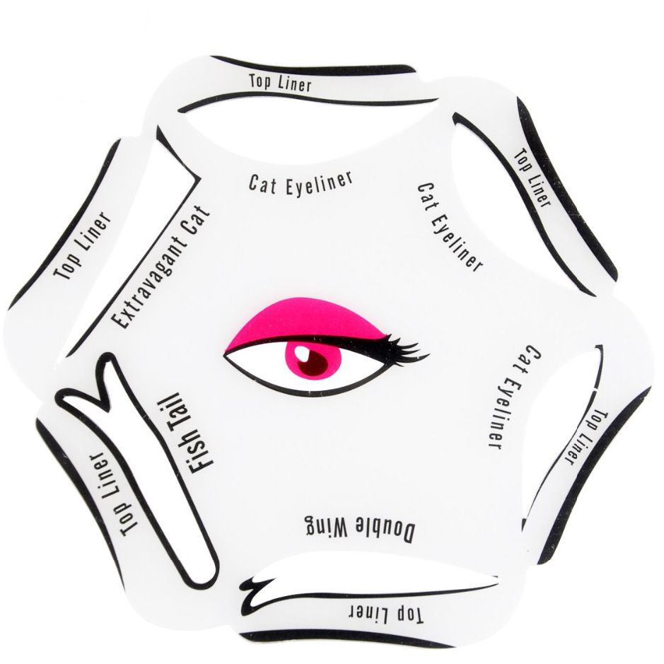 New 6 In 1 Cosmetic Eyeliner Stencils Charming Cat Eye And Smokey Eyes