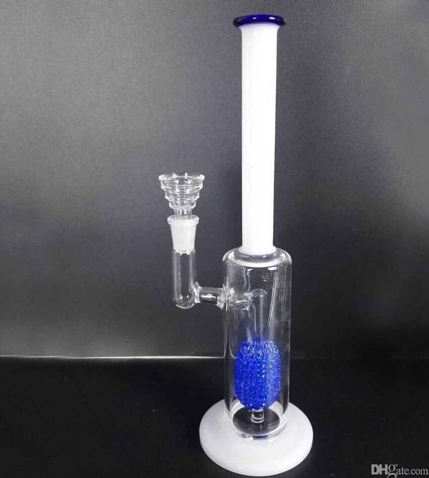 2020 Glass Water Pipes Blue Pipeapple Percolator Smoking Hookah Dab