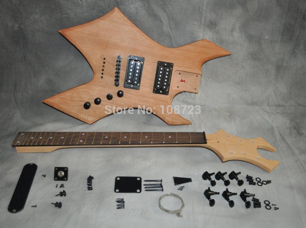 DIY Electric Guitar Kit Mahogany Body Maple Neck Rosewood Fingerboard From Guitarmaker88, 281.