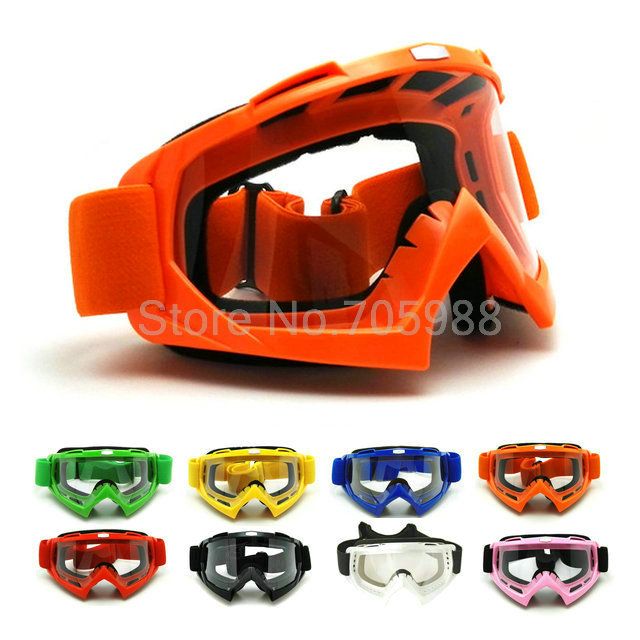 orange motorcycle goggles