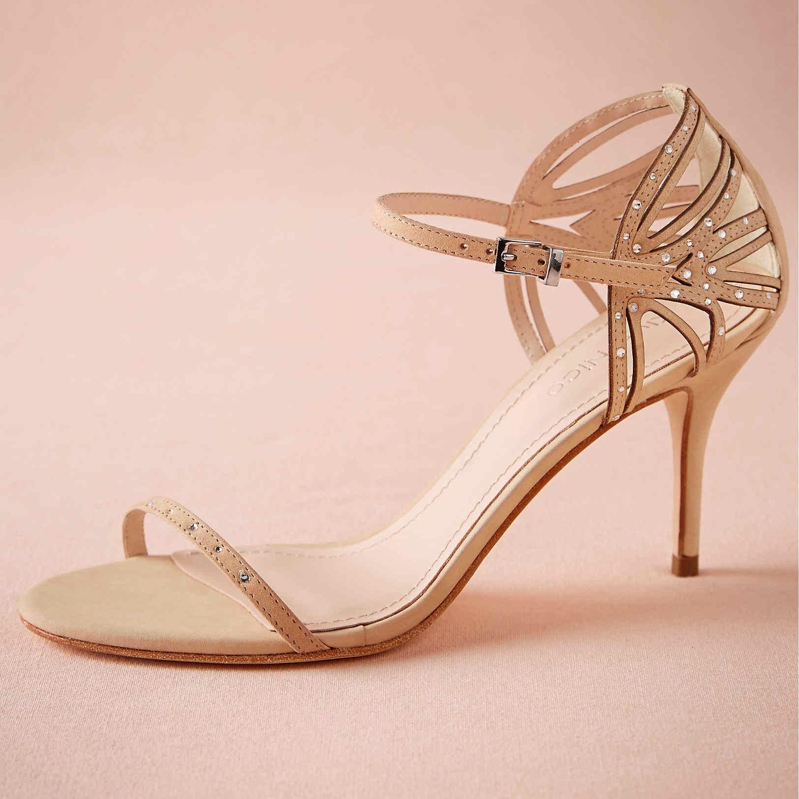 Wedding/Evening Pink Shoes With Bows | Blush wedding shoes 