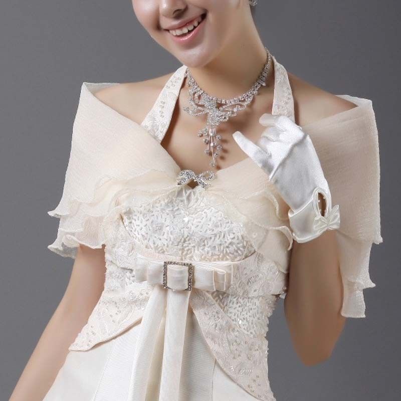 white bridal wrap