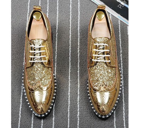 mens glitter brogues
