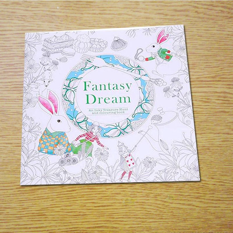 Fantasy Dream Coloring Book For Adult Kids Painting Colouring Mandalas Secret Garden Drawing Alice In Wonderland 2525cm 24pages Printouts