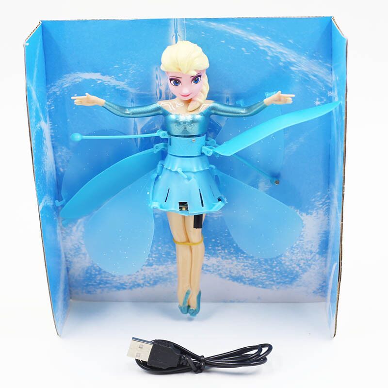 Flying Fairy Frozen Princess Elsa Doll Helicopter Fly Toy From