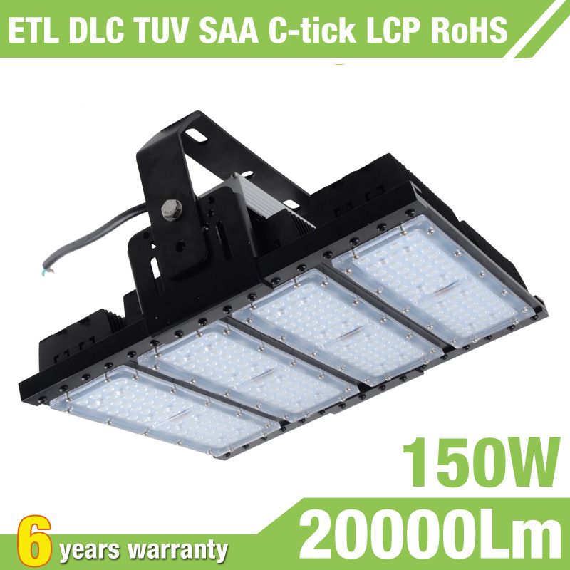 compre 150w led flat high bay light 20000 lumen caja de zapatos lampara lineal led alta bahia light ip65 ac100 277v 3030 smd a 405 16 del fungift