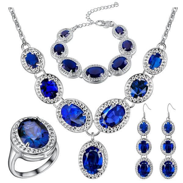 Grosshandel 925 Sterling Silber Schmuck Diamant Schmuck Sets Grune Himmelblau Farbe Armband Ohrringe Halskette Fabrik Grosshandel Bester Preis Von Shelly8 19 21 Auf De Dhgate Com Dhgate