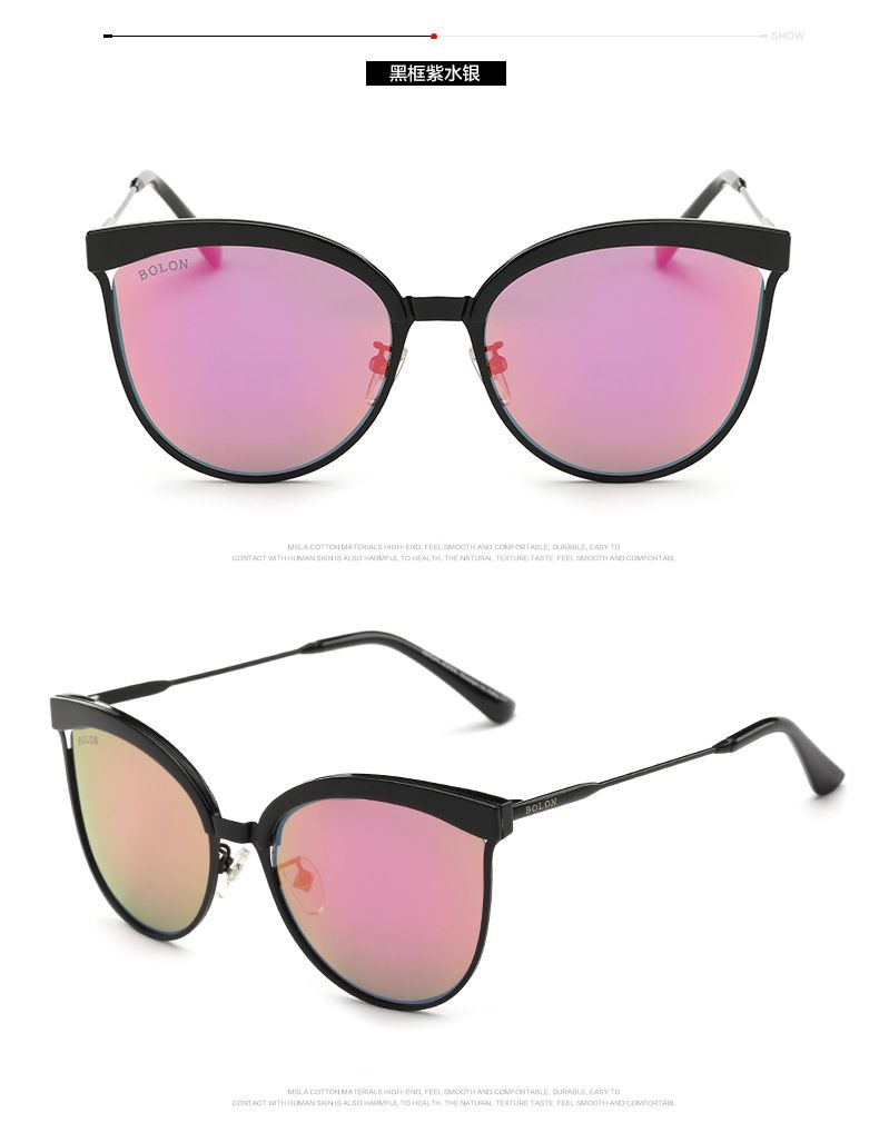 BOLON Sunglasses Female Anne Hathaway Elegant Vintage Sunglasses BL6001 ...