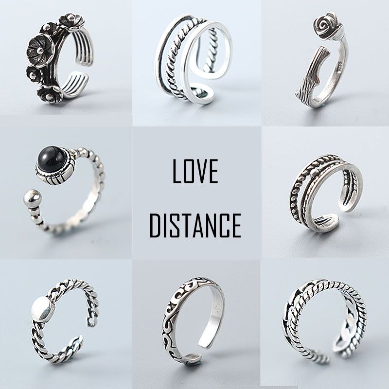 S925 Rings For Women Silver Rings Vintage Band Rings Mixed Designs