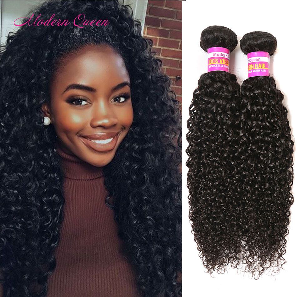 Hair Extension Weft 2 Bundles Kinky Curly Real Human Hair