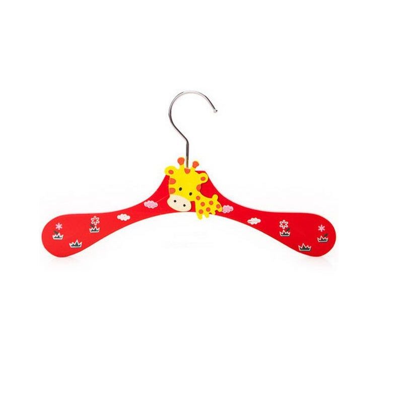 Colorful Cartoon Animal Children Hanger Infant Kids Wooden Coat Clothes