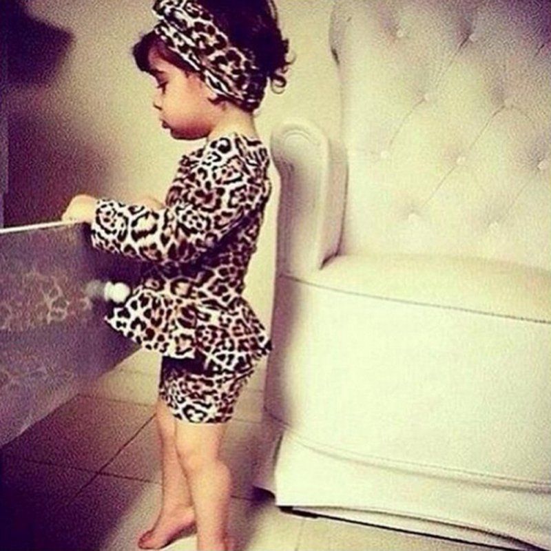 kids leopard print dress