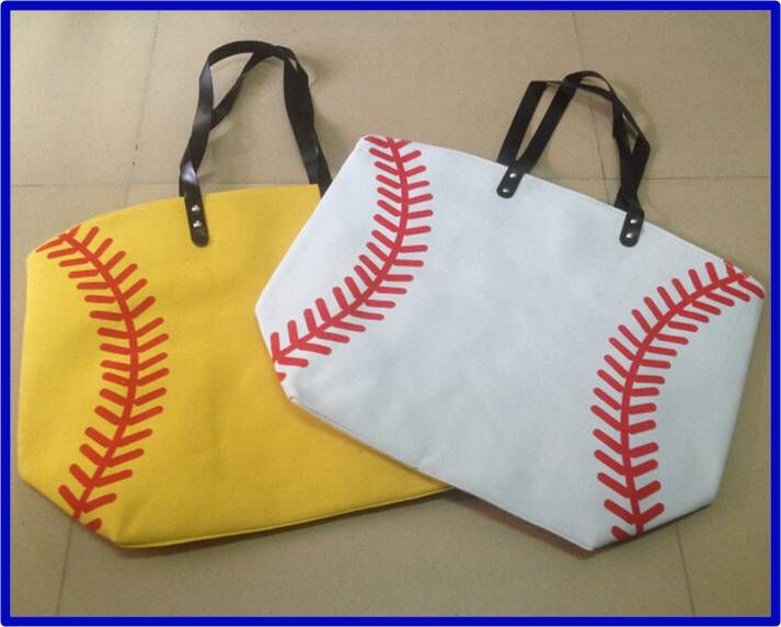 Wholesale New New Baseball Kids Cotton Canvas Sports Bags Baseball Softball Tote Bag For ...