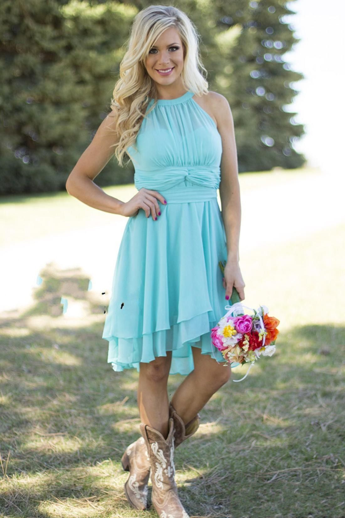 Country Bridesmaid Dresses Short 