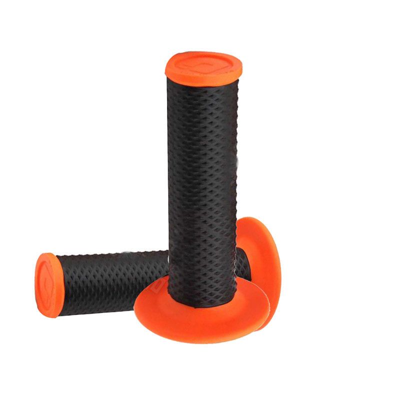 2021 7/8 22mm Motorcycle Hand Grips Handle Rubber Bar Gel Grip Orange