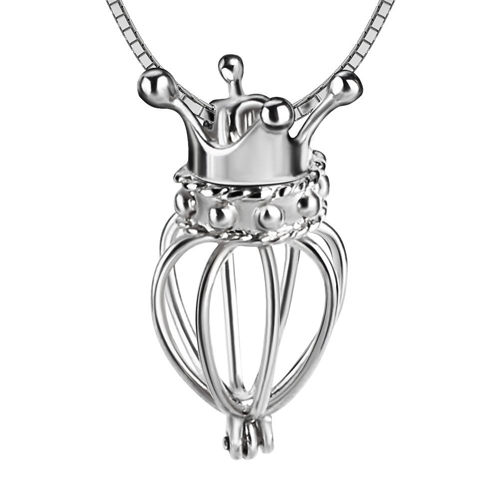 2019 Female Crown Cage Pendant In Sterling Silver For Jewelry Making
