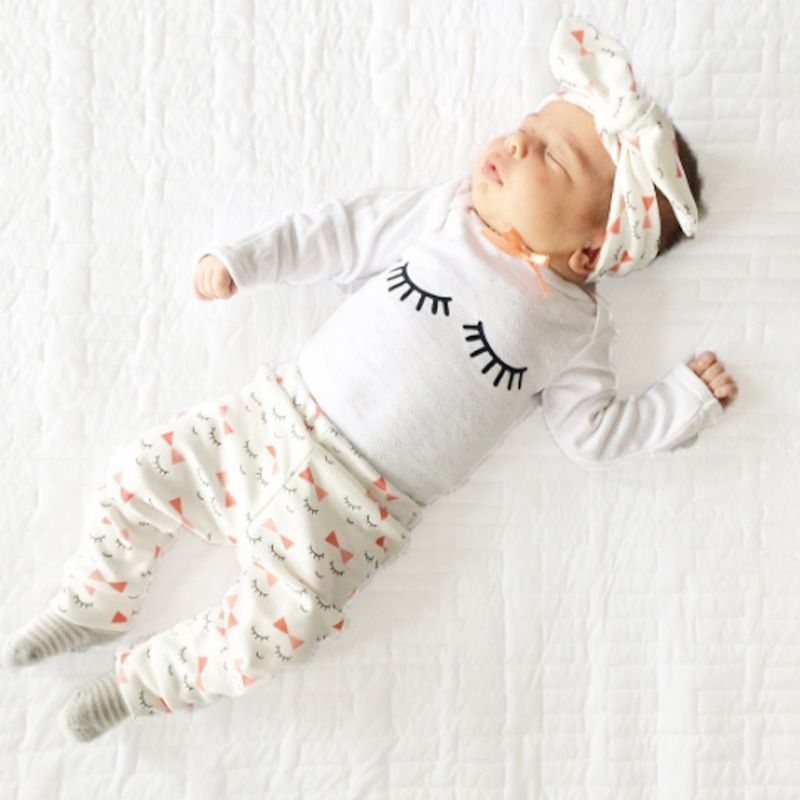 Acheter Vetements Pour Tout Petits Bebe Fille Ensemble Vetements De Bebe Cils Manches Longues En Coton Tops Pantalon Bandeau Trois Pieces Tenue Fille De 8 84 Du Babywarehouse Fr Dhgate Com