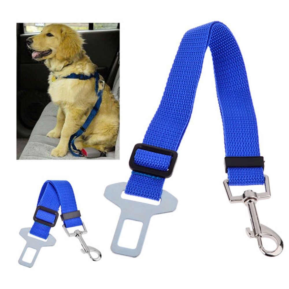 Adjustable Dog Cat Pet Car Safety Seat Belt Collars Black Blue Pureple Red Leash Pets L035