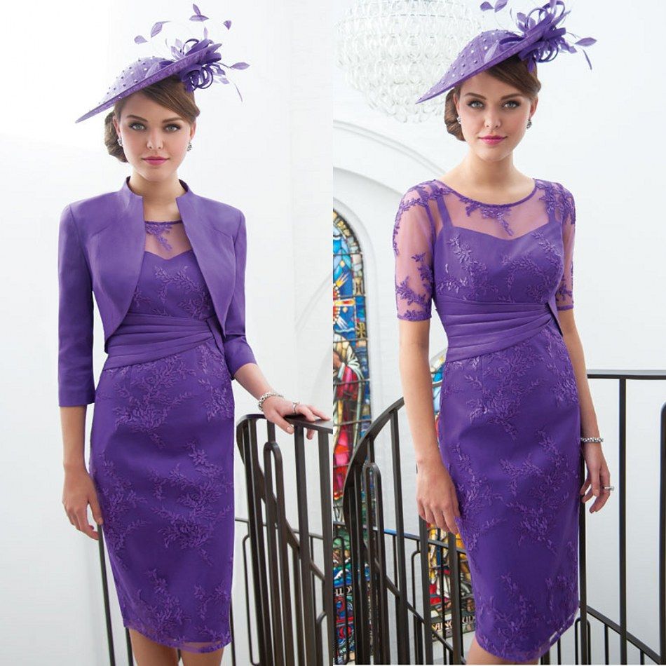 purple mother of the groom outfits