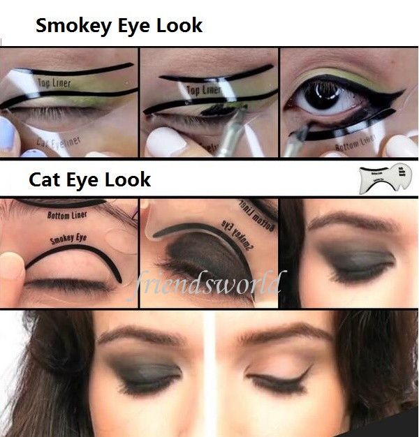 Satın Al Bir Çifti Mükemmel Kedi Gözü Smokey Göz Makyajı Eyeliner