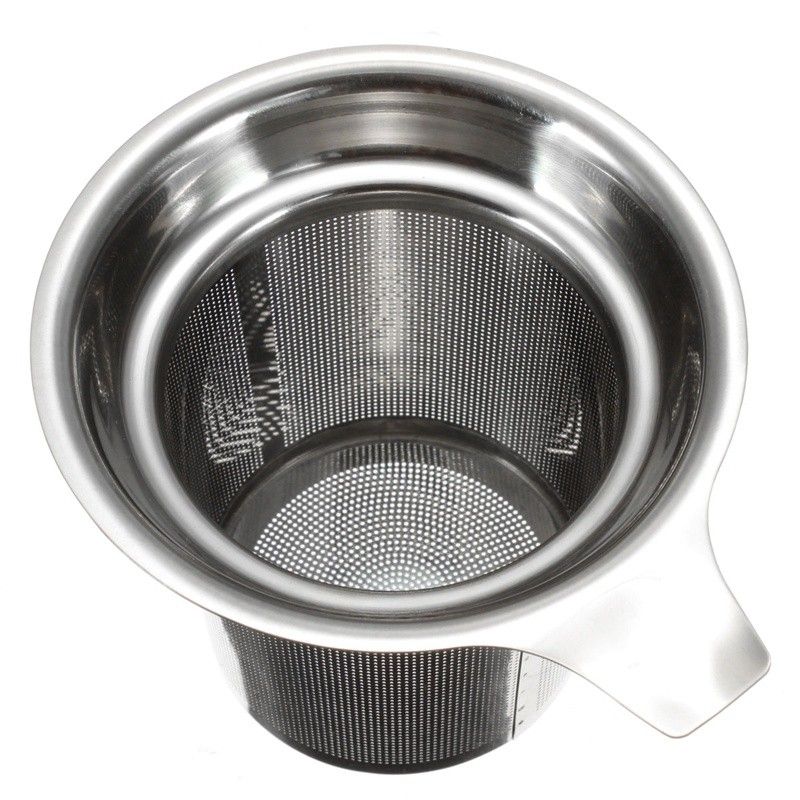2019 304 Stainless Steel Mesh Cup Reusable Strainer Herbal Locking Tea