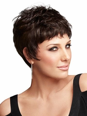 Natural Highlights Short Dark Brown Wig Afro Hair Puffy Straight