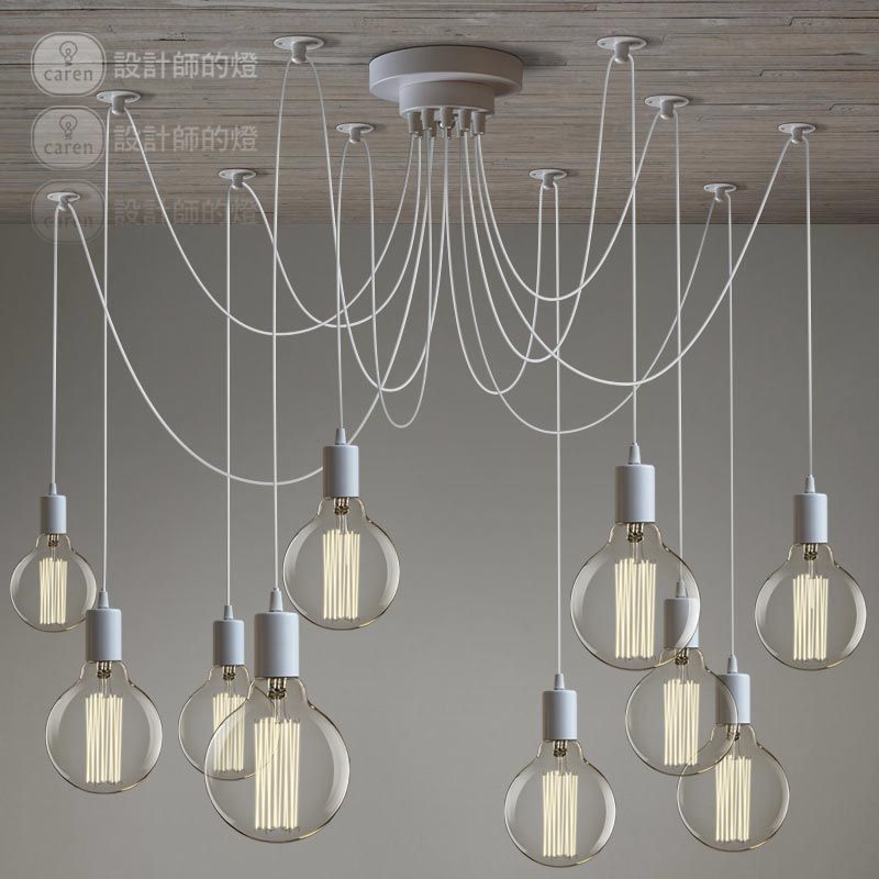Nordic Vintage White Res Chandeliers 10 Arms Retro Adjule Nordic Vintage White Res Chandeliers 10 Arms Retro Adjule Diy Art Spider Pendant Lamp Suspension Luminaires Acrylic Chandelier Victorian
