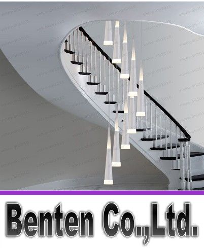 Long Led Bar Cone Spiral Pendant Lamp Lights For Extra Height Long Led Bar Cone Spiral Pendant Lamp Lights For Extra Height Stairwell Library Studio Strip Lighting Luminaire Llfa11 With 1004 03 Piece On